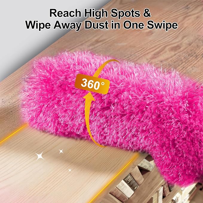 Tiumso 5-in-1 Duster with Extension Pole 100 inch Extendable Dusters - Image 3