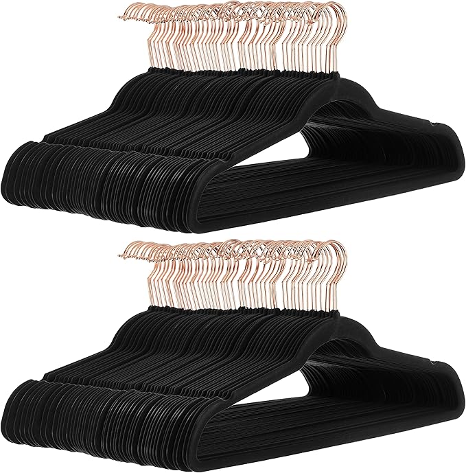 Amazon Basics Slim Velvet Non-Slip Space Saving Suit Clothes Hangers, Closet by AmazonBasics