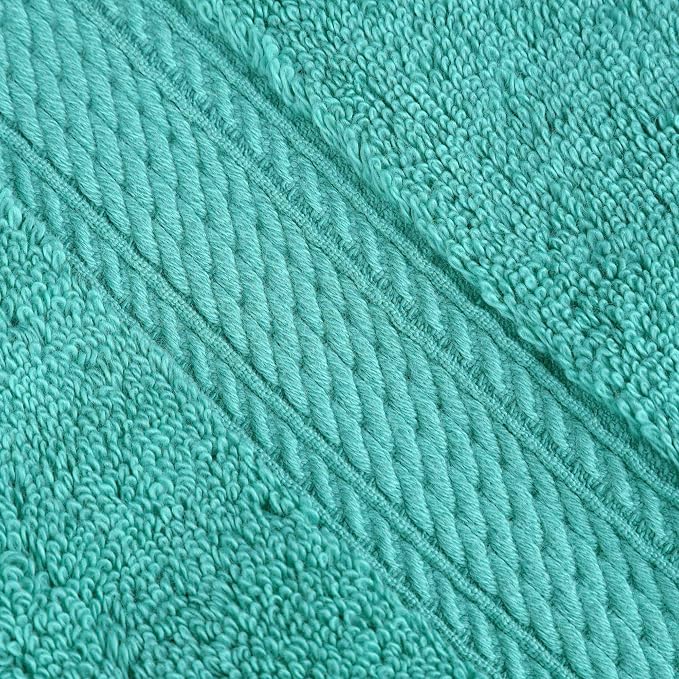 SUPERIOR Egyptian Cotton Ultra Plush & Absorbent, 8 Piece Set, Turquoise | - Image 6
