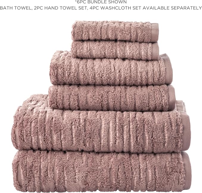 SKL Home CloudSoft 100% Cotton Luxury 4-Piece Bath Towel Set, Clay | Premium - Image 6