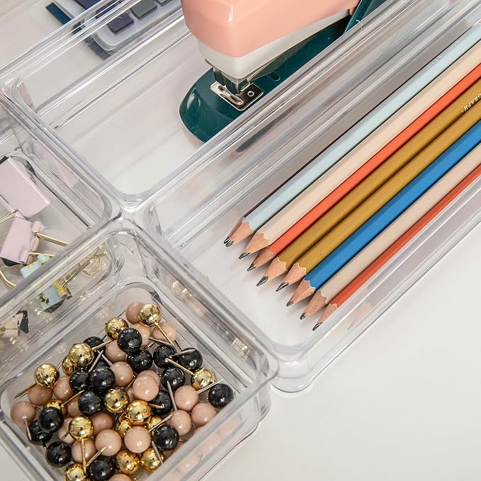 Martha Stewart Miles Stackable Desk Drawer Organizers - Image 5