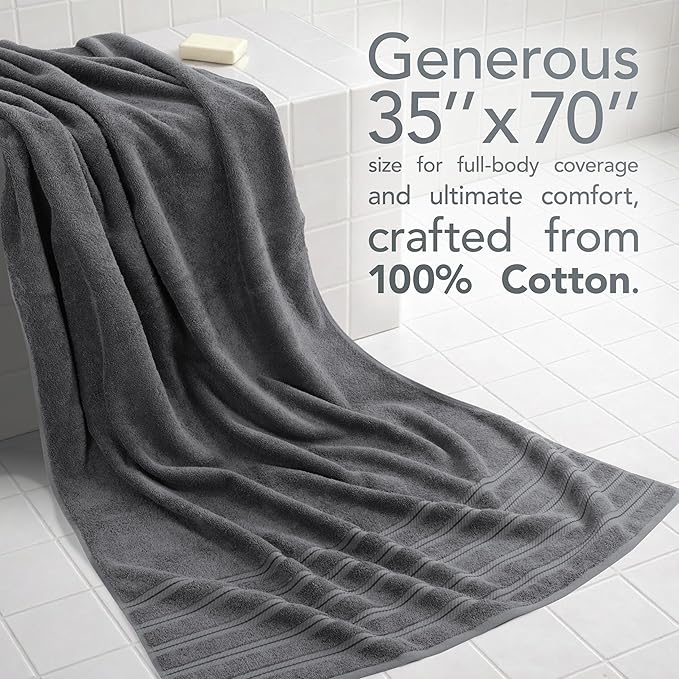American Soft Linen 100% Cotton Luxury Turkish Towels, 35x70 XL Bath Sheet | - Image 2