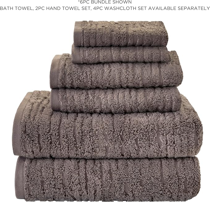SKL Home CloudSoft Bath Towel, 100% Cotton Luxury, Mink Brown | Premium - Image 6