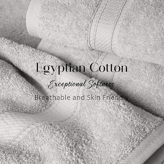 SUPERIOR Egyptian Cotton Ultra Plush & Absorbent, 12 Piece Set - Image 4