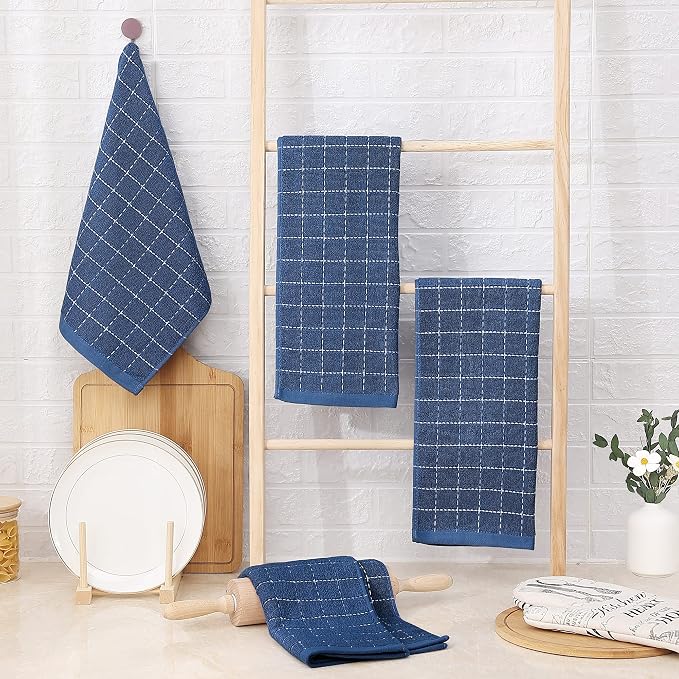 Homaxy 100% Cotton Terry Kitchen Towels, 4 Pack - Image 6