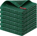 Homaxy 100% Cotton Terry Kitchen Dish Cloths, 6 Pack, Dark Green by Homaxy