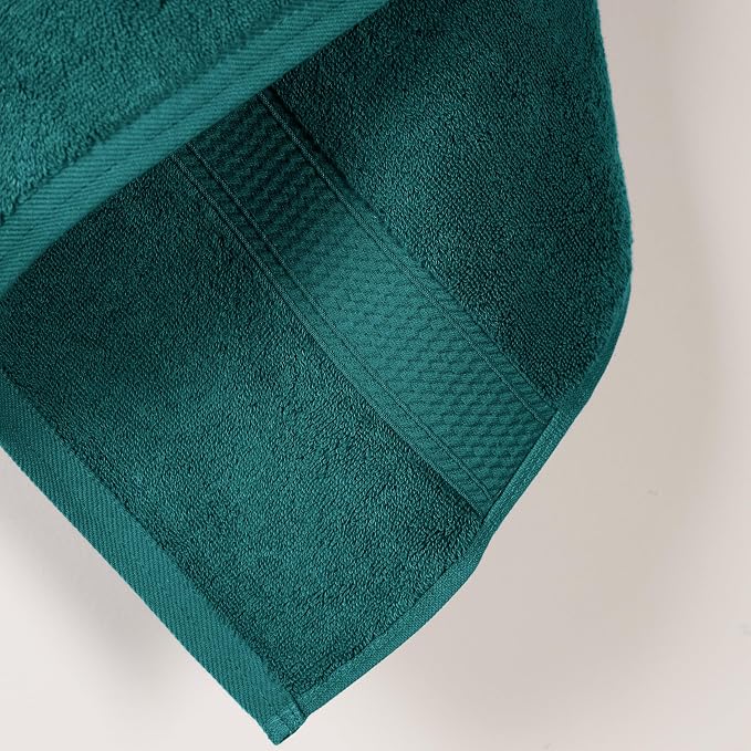SUPERIOR Egyptian Cotton Plush & Absorbent, Bath Towel Set of 2, Teal | Quick - Image 4