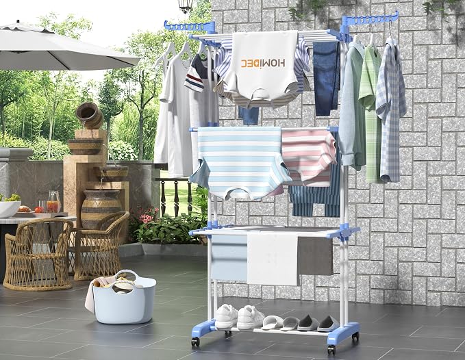 HOMIDEC Clothes Drying Rack, 4-Tier Foldable Drying Rack Clothing | Foldable - Image 2