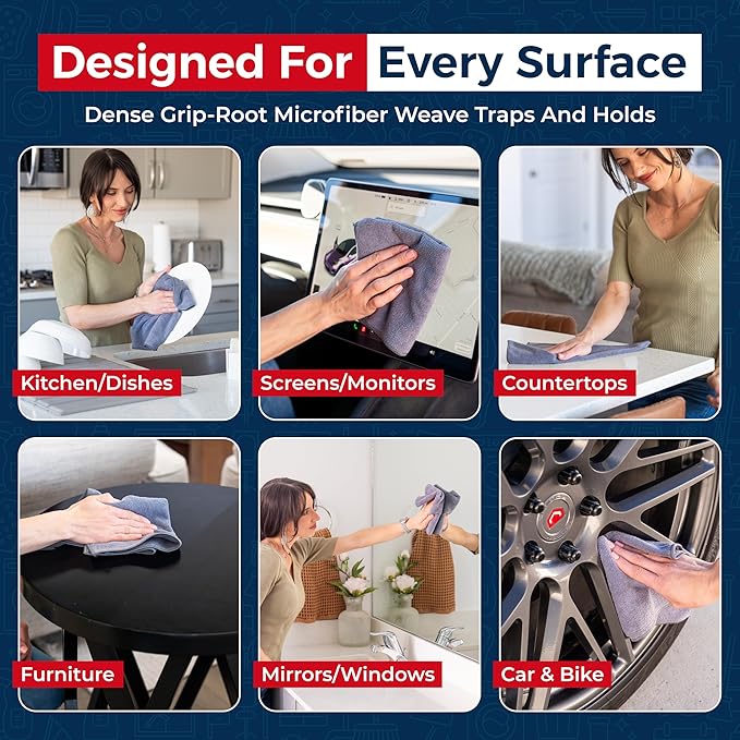 Microfiber Cleaning Cloth Grey - Image 4