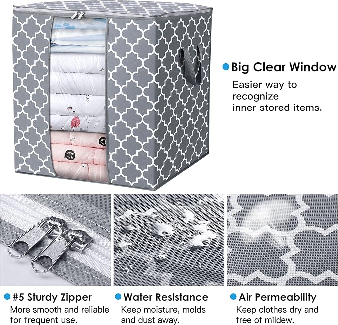 Storage Bags 4 Pack 100L Clothes Organization and Storage Containers | Large - Image 4