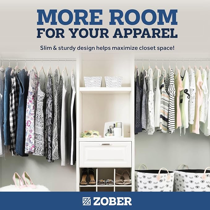 Zober Blush Velvet Hangers 50 Pack, Slim Non Slip Clothes Hangers | Slim velvet - Image 5