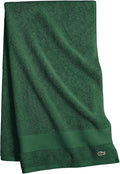 Lacoste Heritage 100% Supima Cotton Bath Towel 30" x 54", Croc Green | Highly by Unknown
