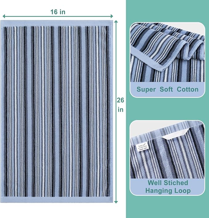 SALAS Kitchen Dish Towels for Drying Dishes, Large Cotton Kitchen Cloths Hand - Image 2