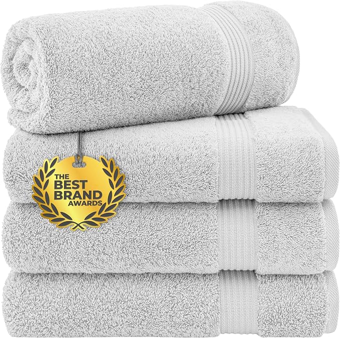 Cotton Paradise 100% Cotton Turkish Towel Set, Soft Absorbent Quick Dry by UNITEDHOMETEXTILE