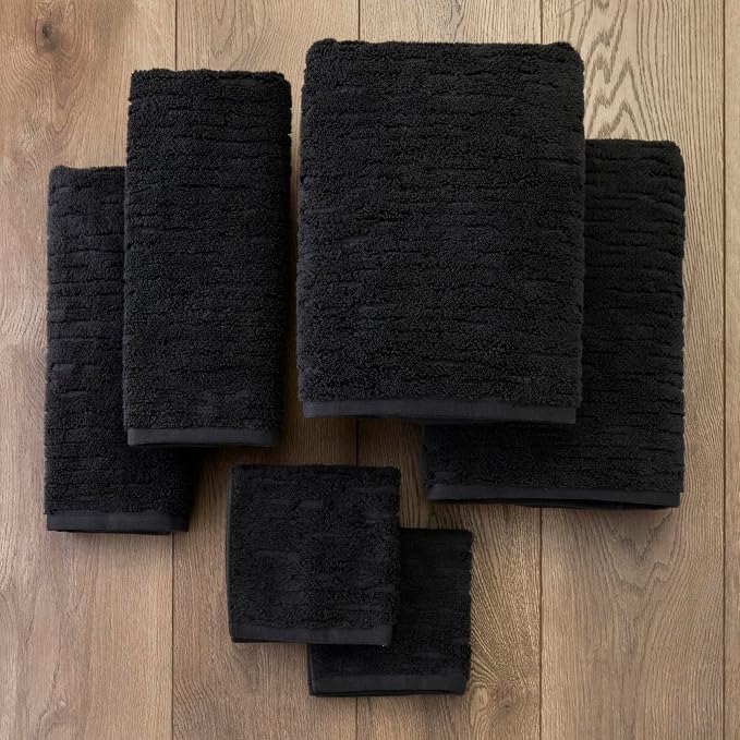 SKL Home CloudSoft Hand Towel Set, 100% Cotton Luxury, Slate | Premium - Image 8