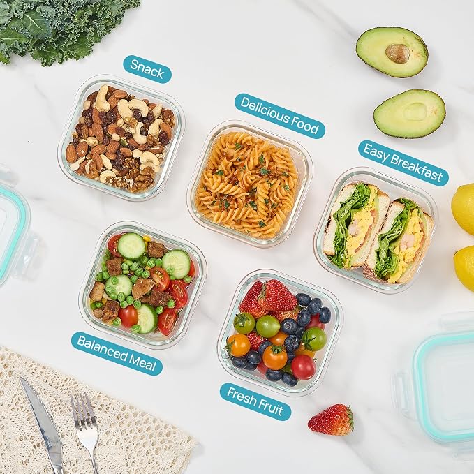 Vtopmart 5Pack 17.5oz Glass Storage Containers - Image 5