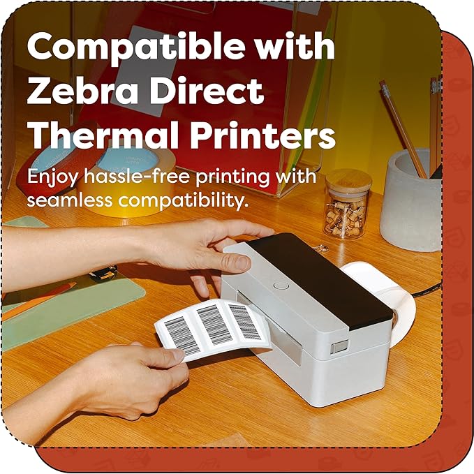 Aegis Adhesives - 1 1/4" X 1" Direct Thermal Labels (12 Rolls, 1300 Labels/Roll) Multipurpose QR Codes, Price Tags - Perforated, Compatible with Zebra Desktop Printers - NOT Rollo Compatible