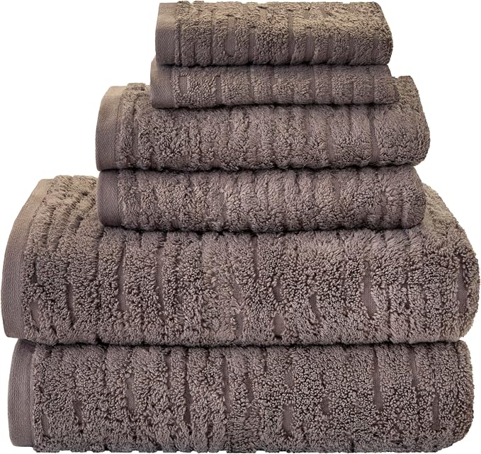 SKL Home CloudSoft Bath Towel Set, 100% Cotton Luxury, Mink Brown | 2 Bath by SKLHomebySaturdayKnightLtd