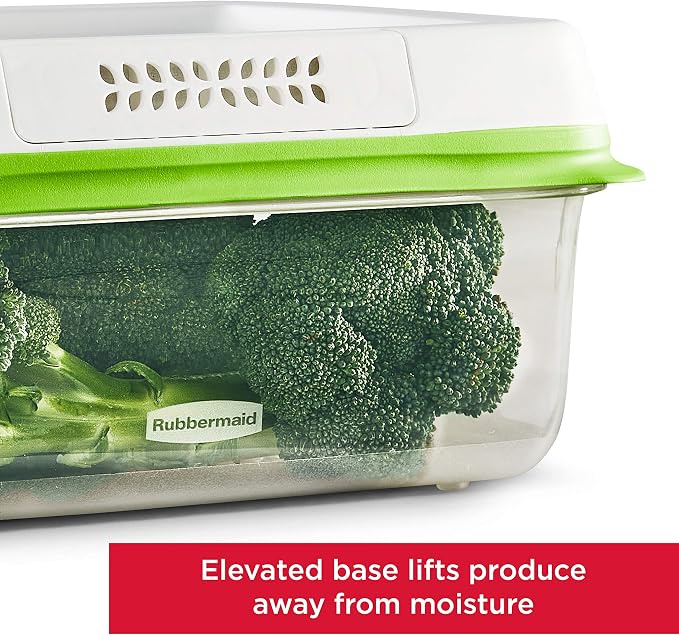 Rubbermaid FreshWorks Produce Saver, Large Produce Storage Containers, 4 Piece - Image 3