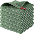 Homaxy 100% Cotton Terry Kitchen Dish Cloths, 6 Pack, Grass Green by Homaxy