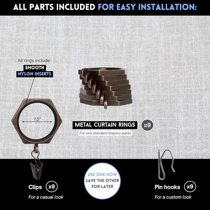 BlastHome® Luxury Curtain Rings - Image 6
