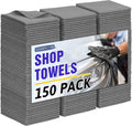 Microfiber Cleaning Cloth, 150 Pack Grey Cleaning Rags, Bulk All-Purpose by HOMERHYME