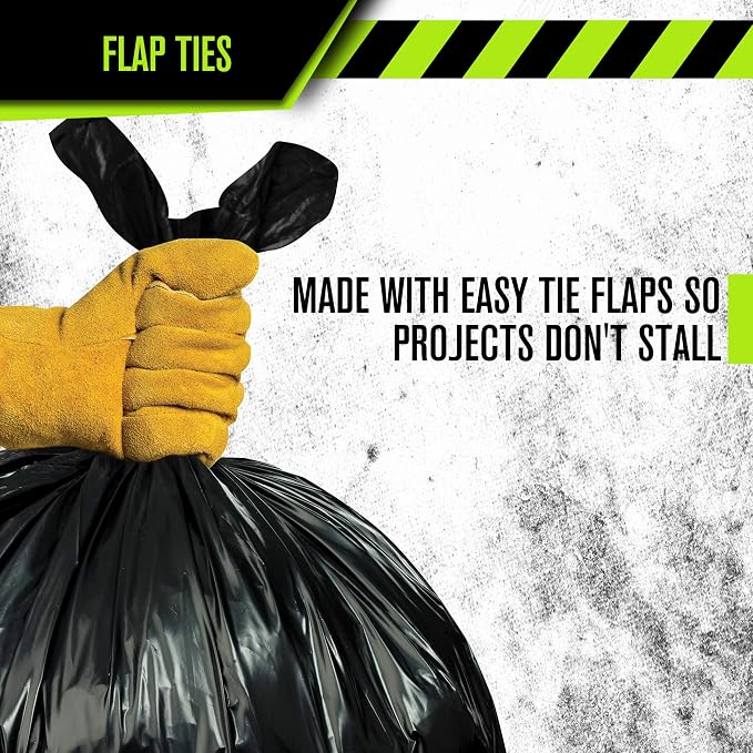 Aluf Plastics 55 Gal Black Trash Bags, 2.0 MIL - Image 3