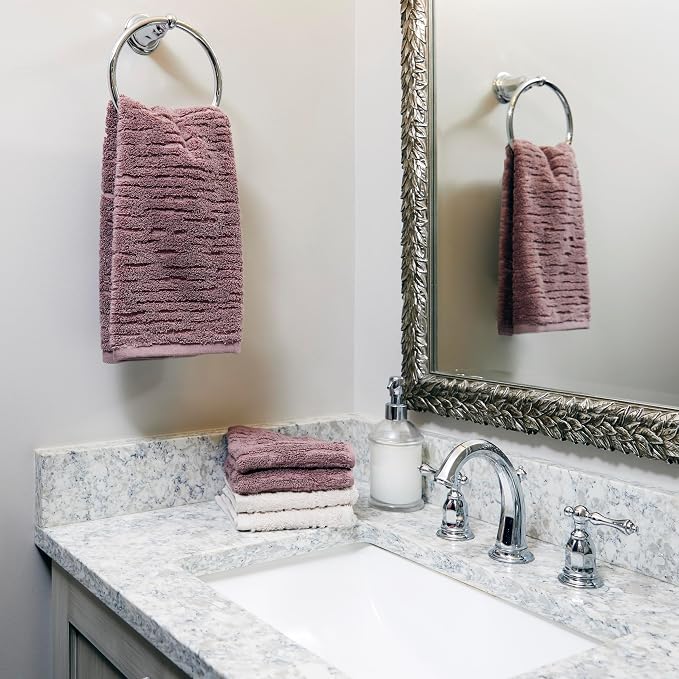 SKL Home CloudSoft Hand Towel Set, 100% Cotton Luxury, Soft Plum | Premium - Image 3