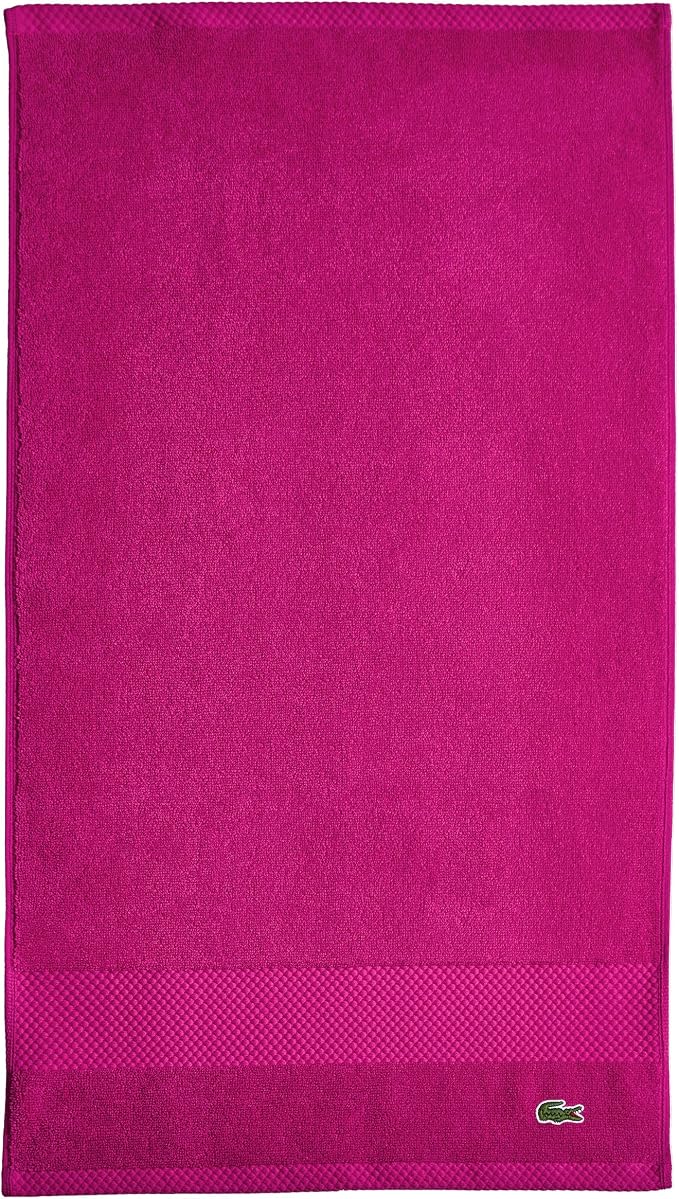 Lacoste Heritage 100% Supima Cotton Hand Towel 16" x 30", Magenta | Highly by Unknown