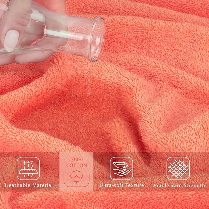 Cotton Paradise 100% Cotton Turkish Towel, Soft Absorbent Quick Dry, 40x80 - Image 4