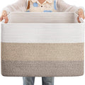 OIAHOMY Blanket Basket Laundry Basket Dog Toy Basket 108L Gradient Brown by MasterofSpaceOptimization