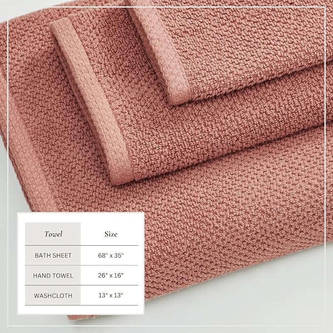 Great Bay Home 100% Cotton 6 Piece Bath Sheet Set - Image 4