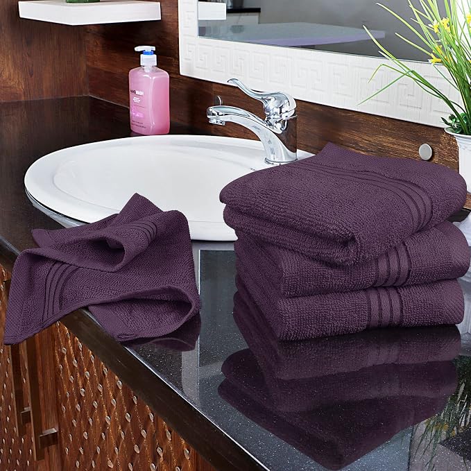 Utopia Towels 12 Pack Premium Wash Cloths, 12x12 in, 100% Cotton, Plum | Highly - Image 8