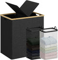 efluky Laundry Hamper with Lid, Double Laundry Basket with 2 Removable Bags by efluky