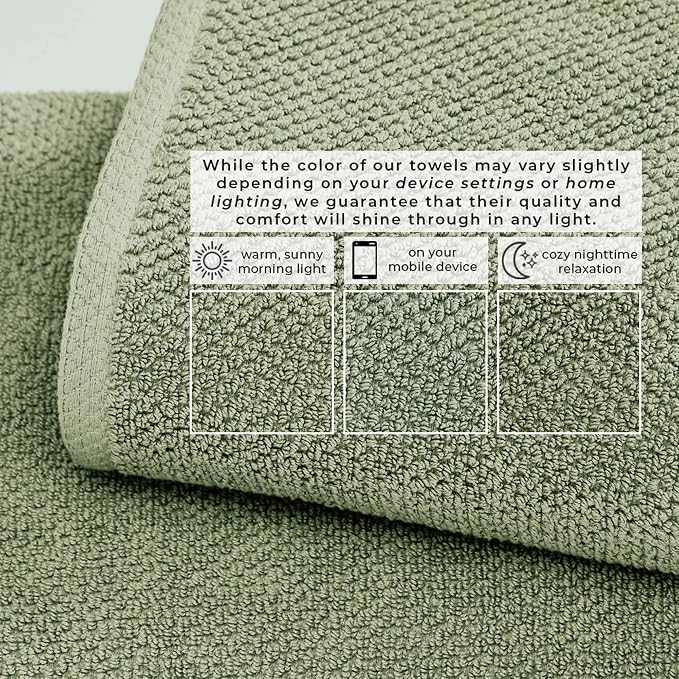 Great Bay Home 100% Cotton 6 Piece Bath Sheet Set - Image 5
