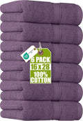 Utopia Towels 6 Pack Premium Hand Towels, 16x28 in, 600 GSM Cotton, Plum | by Unknown