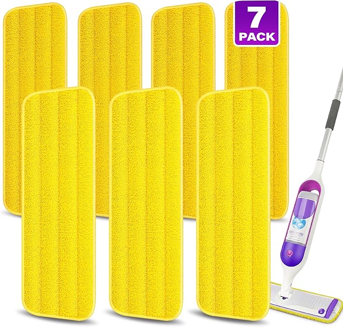 Washable Mop Pads for Swiffer PowerMop: Microfiber Wet Mops Refills 7 Pack by MEXERRIS