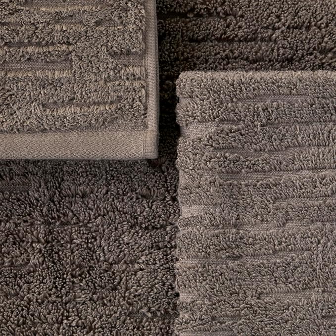 SKL Home CloudSoft Hand Towel Set-2-Piece, 100% Cotton Luxury, Mink Brown | - Image 2