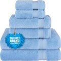 Cotton Paradise 6 Piece Towel Set 100% Cotton Soft Absorbent Turkish Towels by UNITEDHOMETEXTILE