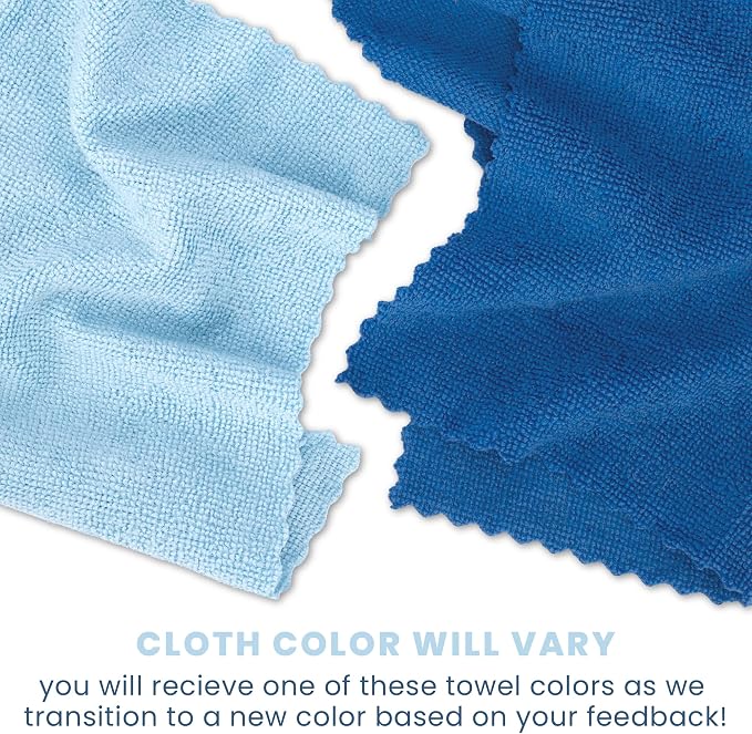 S&T INC. Microfiber Cleaning Cloth, 50 Pack, 11.8" x 11.8", Edgeless Cleaning - Image 2