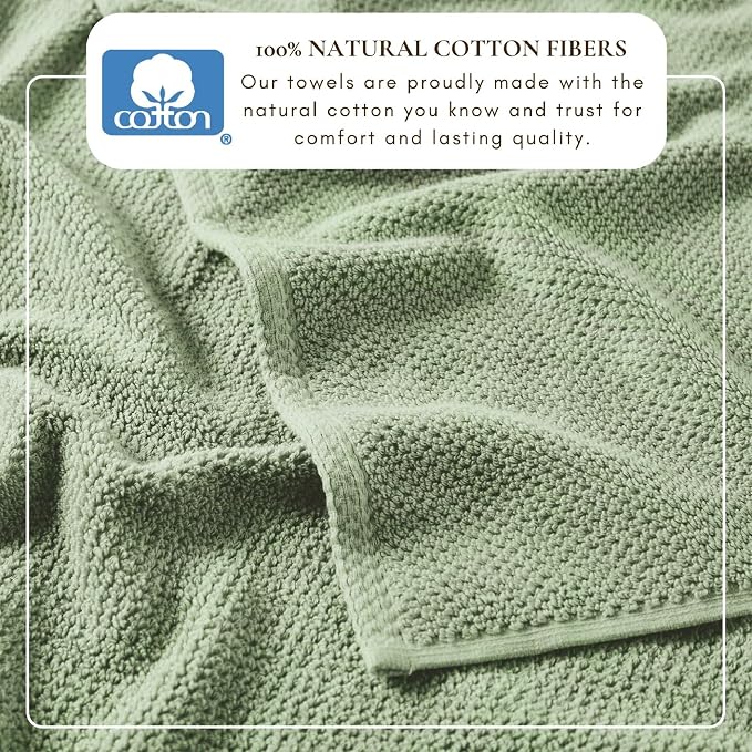 Great Bay Home 100% Cotton 6 Piece Bath Sheet Set - Image 3