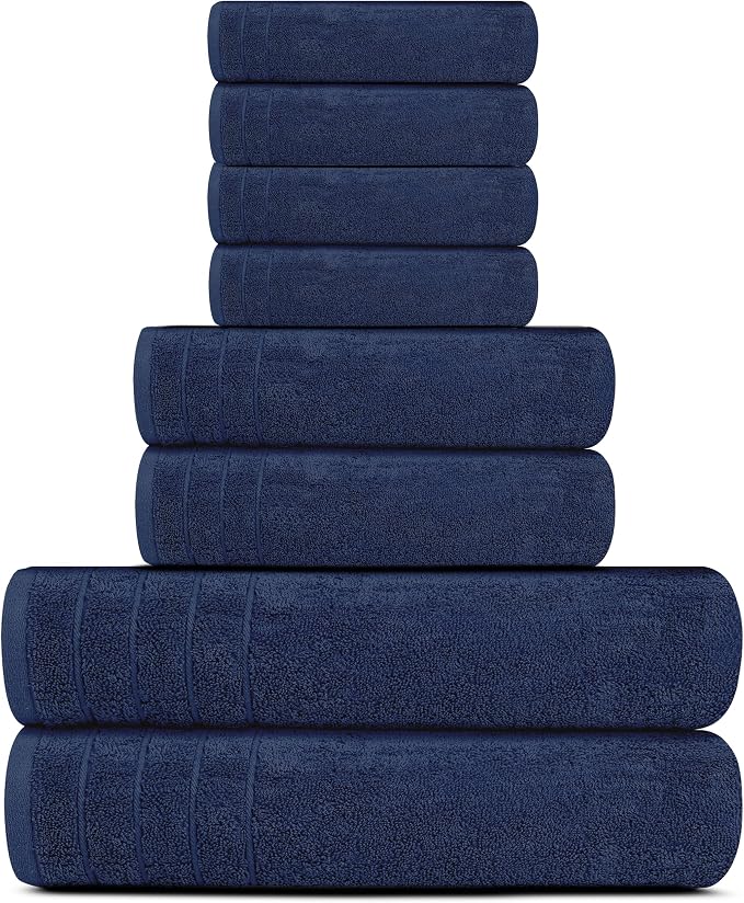 8 Piece Towel Set, 2 XL Bath, 2 Hand, 4 Washcloth, Lighter Weight, Quicker to - Image 5