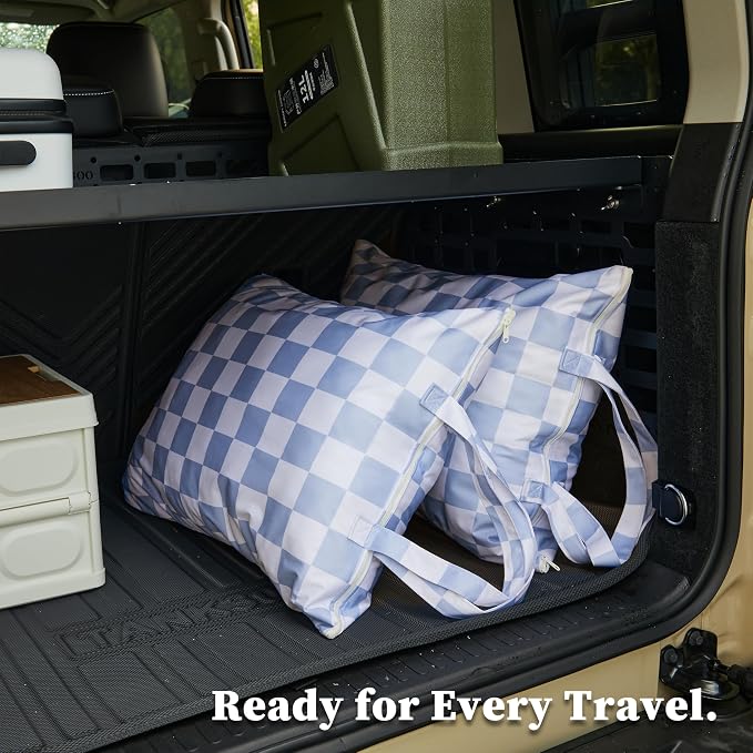 Ohocut Checkered 2 Pcs Large Travel Laundry Bags - Image 4