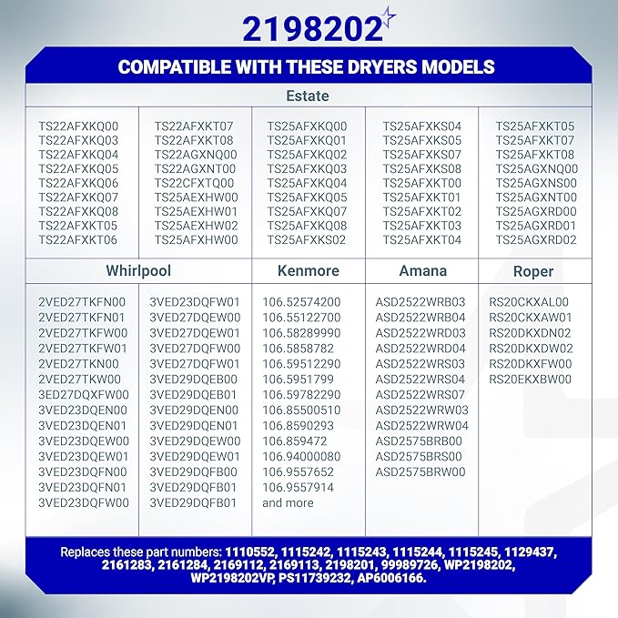 UPGRADED 2198202 Refrigerator Cold Control Thermostat Replacement - Compatible with Whirlpool & Kenmore Refrigerators - Replaces 2161284 2198201 PS11739232 AP6006166 WP2198202 161284 1110552