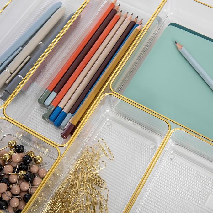 Martha Stewart Kerry Stackable Desk Drawer Organizers - Image 7