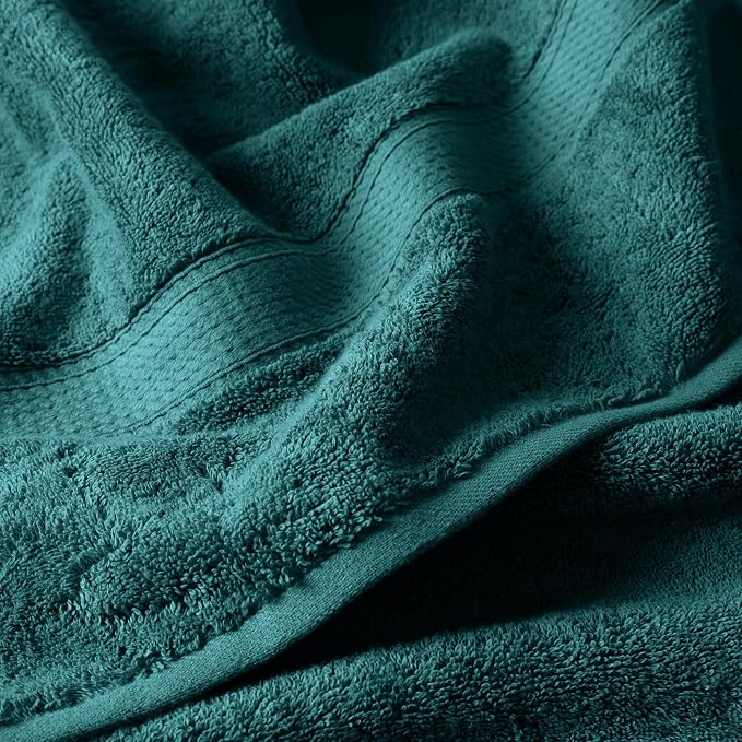 Superior Egyptian Cotton Plush & Absorbent, Bath Towel Set of 4, Teal | Quick - Image 6