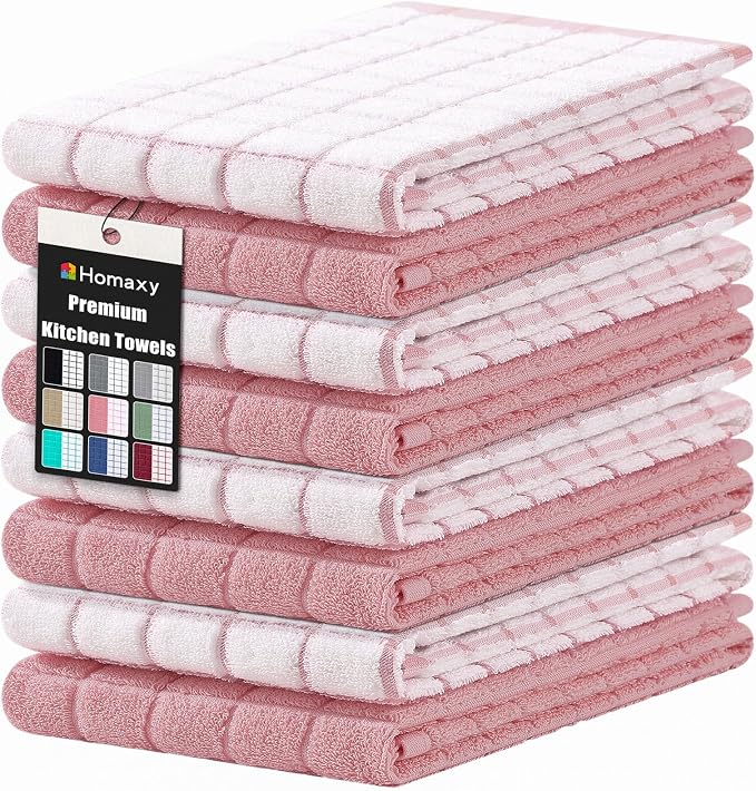 Homaxy Large Premium Cotton Kitchen Towels 16"x 28", 8 Pack by Homaxy