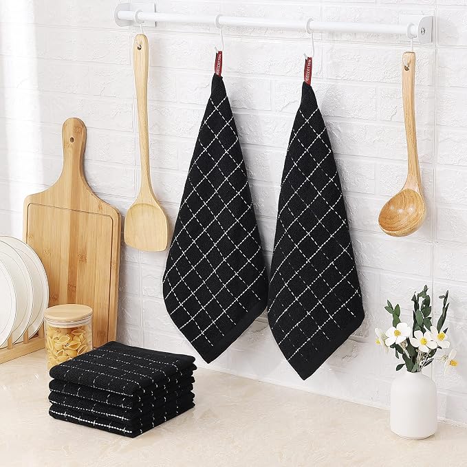 Homaxy 100% Cotton Terry Kitchen Dish Cloths, 12 Pack - Image 6