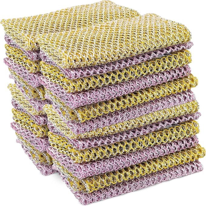 Non-Scratch Dish Scrubbers — Outlasts 7+ Sponges, Stays Odor-Free | Replace by TheCrownChoice