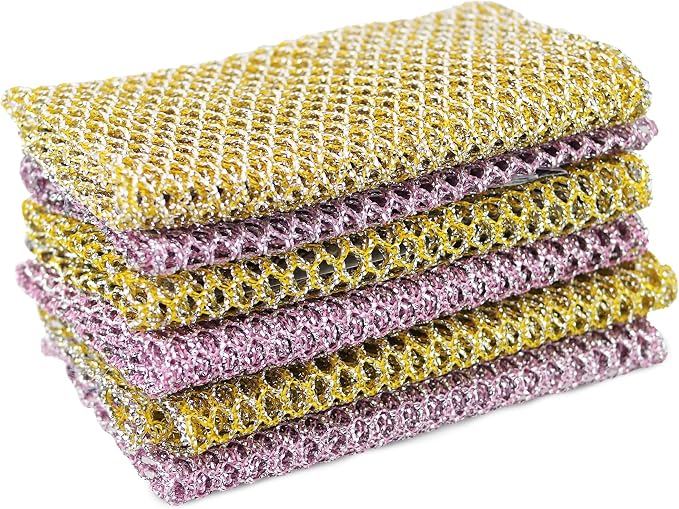 Non-Scratch Dish Scrubbers — Outlasts 7+ Sponges, Stays Odor-Free | Replace by TheCrownChoice